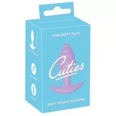  Cuties Mini Butt Plug - analni čep - silikon - vijoličen - 2,8 cm