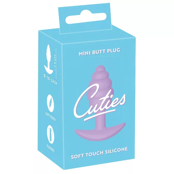 Cuties Mini Butt Plug - analni čep - silikon - vijoličen - 2,8 cm