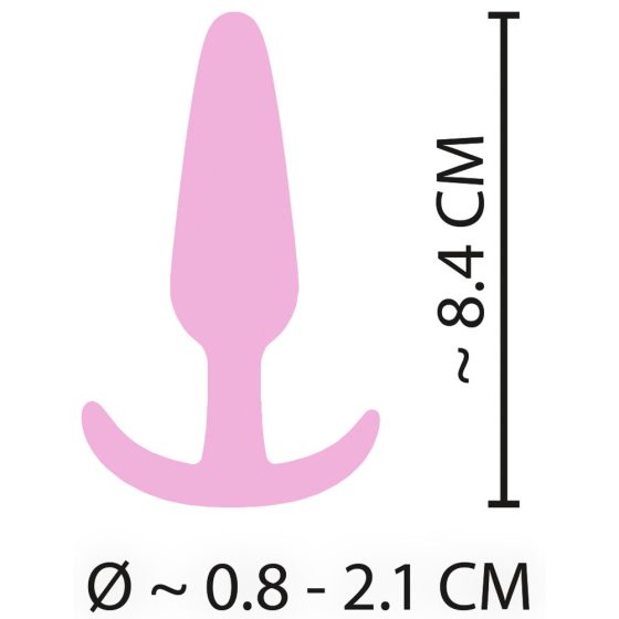 Cuties Mini Butt Plug - silikonski analni dildo - roza (2,1cm)