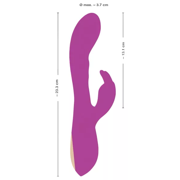 Javida Thumping Rabbit - vibrator zajec s 3 motorji - vijoličen