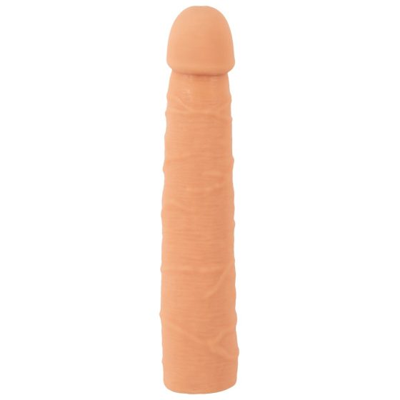 Naravna koža - podaljšek za penis in zadebelitvena ovojnica (24 cm)