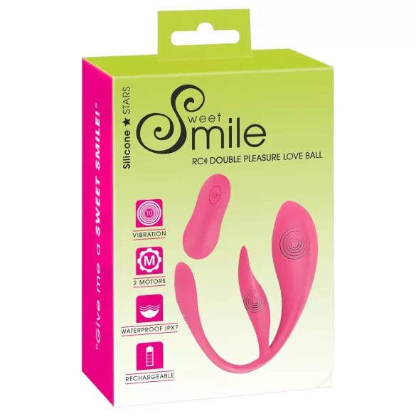SMILE - prenosno akumulatorsko, radijsko vibracijsko jajce (roza)