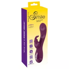 SMILE - vibrator z 3 motorji in nastavkom za klitoris - lila
