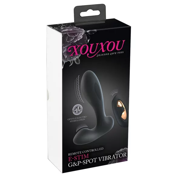 XOUXOU - nosljiv elektro vibrator za G- in P-točko - črna