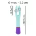 You2Toys - vibrator s 2 motorjema - vodoodporen, polnilni, barvit