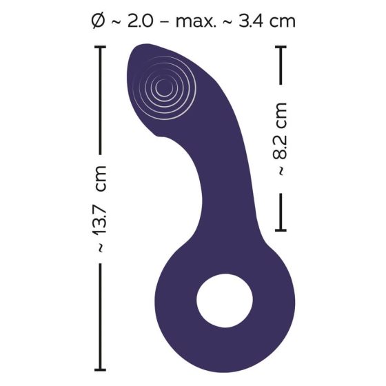 SMILE - vibrator z možnostjo polnjenja točk G in P (vijolična)