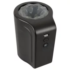 Rebel - moški masturbator z vrtenjem - vodoodporen - črna