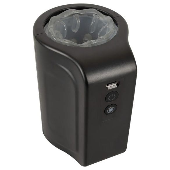 Rebel - moški masturbator z vrtenjem - vodoodporen - črna