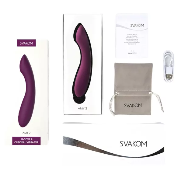 Svakom Amy 2 - G-točka vibrator, polnjenje, vodoodporen, vijoličen