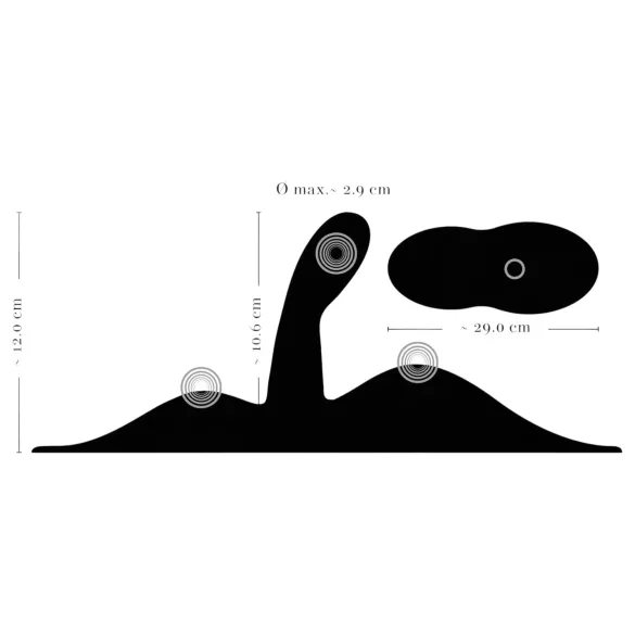 VibePad 3 - vibrirajoči G-točka blazina vibrator - polnilna, brezžična, črna