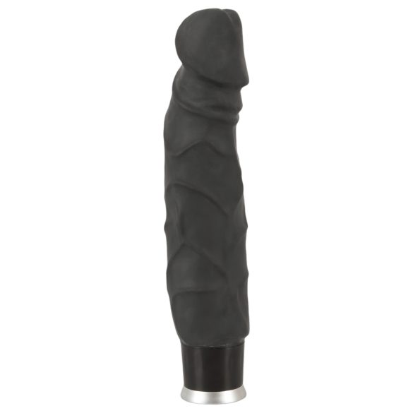 Nature Skin - realistični vibrator - črn - 22 cm