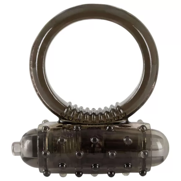 You2Toys - silikonski vibrirajoči erekcijski obroč - črn