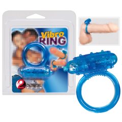   You2Toys - Vibracijski obroček za penis iz čistega silikona - kraljevsko modra