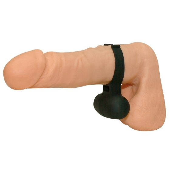 Črni vibracijski obroč za penis