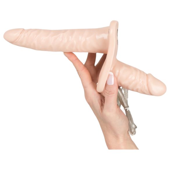 You2Toys - dvojni pripenjalni vibrator - naraven