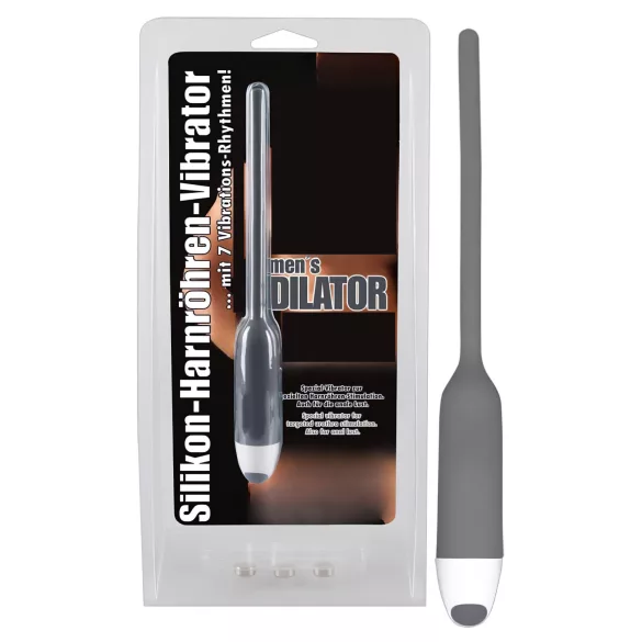 You2Toys - dilator z vibracijo - silikon - siva 6 mm