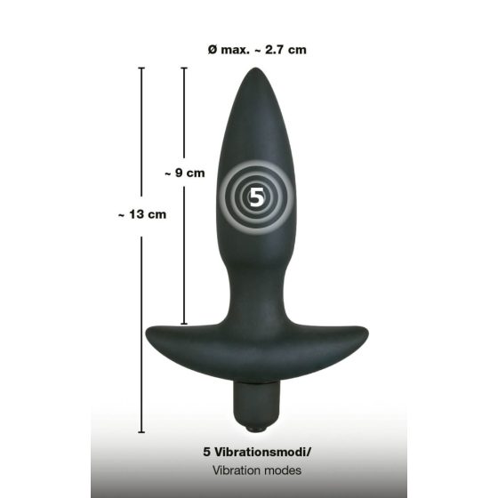 Črni žametni vibracijski stožec - majhen