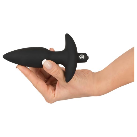 Black Velvet analni čep z vibratorjem - srednji