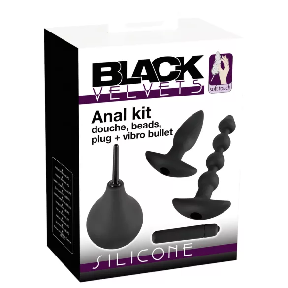 Black Velvets - analni vibrator set - 4-delni