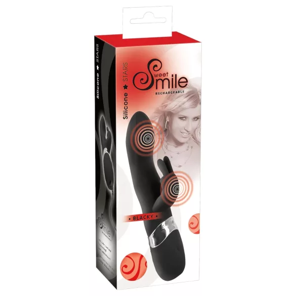 SMILE Blacky - vibrator z 2 motorjema - USB polnjenje - črn