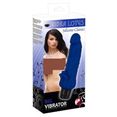 Lotus - velik vibrator z jezički (modri)