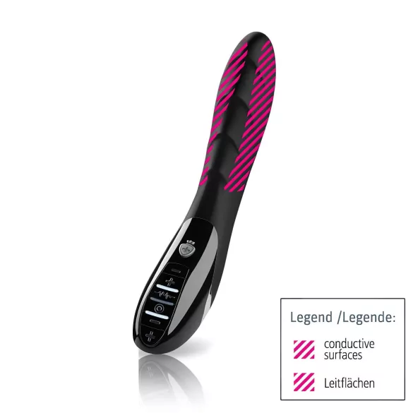 mystim Sizzling Simon - elektro vibrator - vibracije in stimulacija - črna