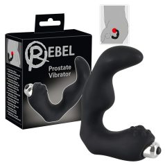 Rebel - vibracijski stimulator prostate - upognjen - črn