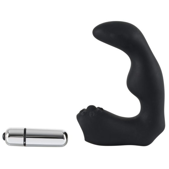 Rebel - ukrivljen vibrator za prostato (črn)