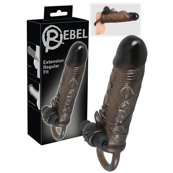 Rebel - vibracijski penis tulec - 19 cm