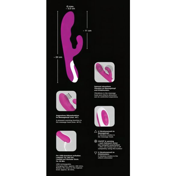 Javida - grelni vibrator za stimulacijo klitorisa (pink)