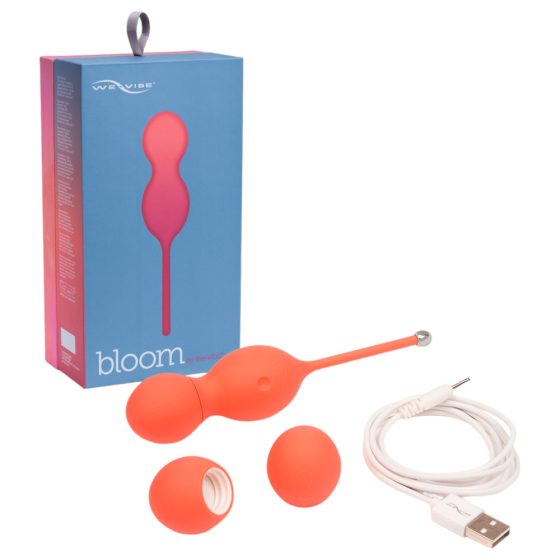 We-Vibe Bloom - Gekonska žogica na baterije z zamenljivimi utežmi (oranžna)