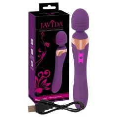   Javida Double - masažni vibrator - dvojna stimulacija - vijoličen