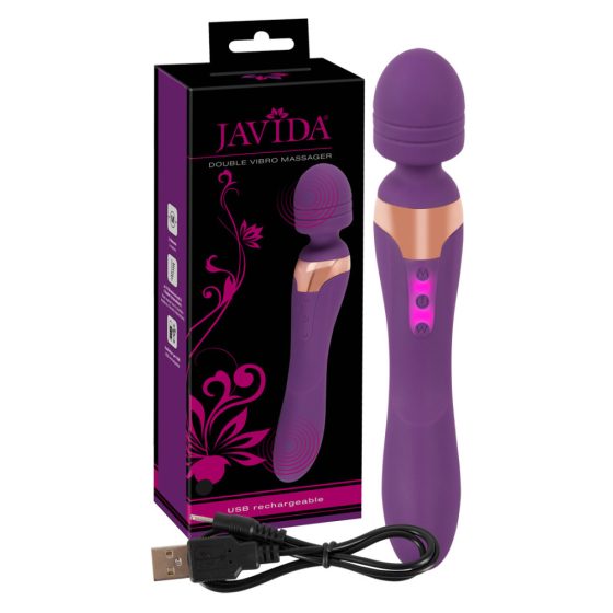 Javida Double - masažni vibrator (vijolična)