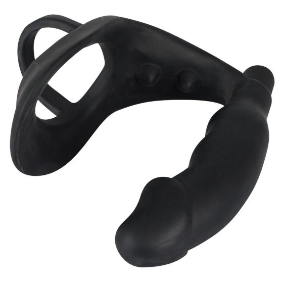 Black Velvet - Vibrator za penis z obročkom za penis in moda (črn)