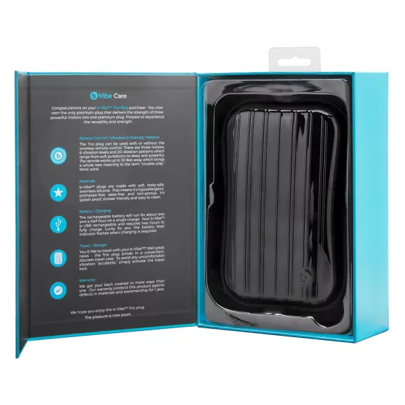 b-Vibe Novice - analni vibrator za začetnike - črna