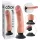 King Cock - realistični vibrator z vakuumskim podstavkom 23 cm - naravna barva