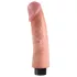 King Cock - realistični vibrator z vakuumskim podstavkom 23 cm - naravna barva