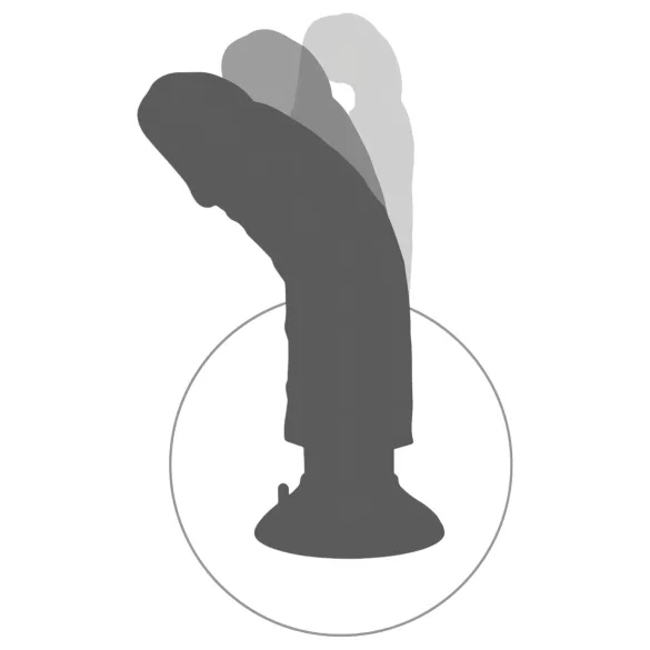 King Cock - realistični vibrator z vakuumskim podstavkom 23 cm - naravna barva