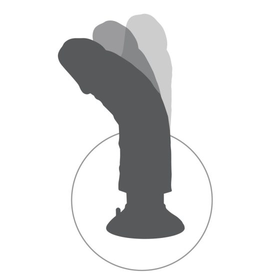 King Cock 7 Prilagodljiv, testisni, vpenjalni dildo (18 cm) - naravni