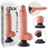 King Cock 10 sesalni vibrator (25 cm) - naravno