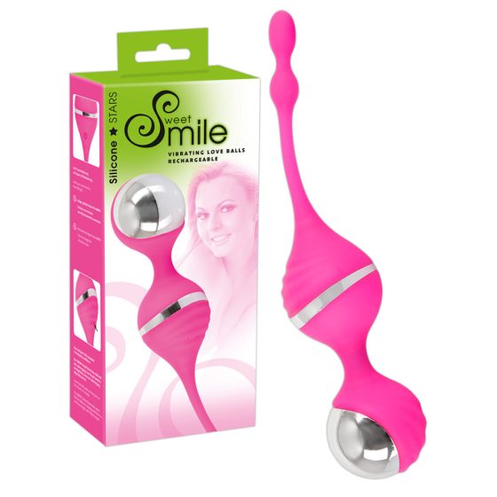 SMILE Love Ball - vibrirajoča gejša žogica (roza)