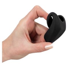 Lust - vibracijski obroček za penis na baterije (črn)