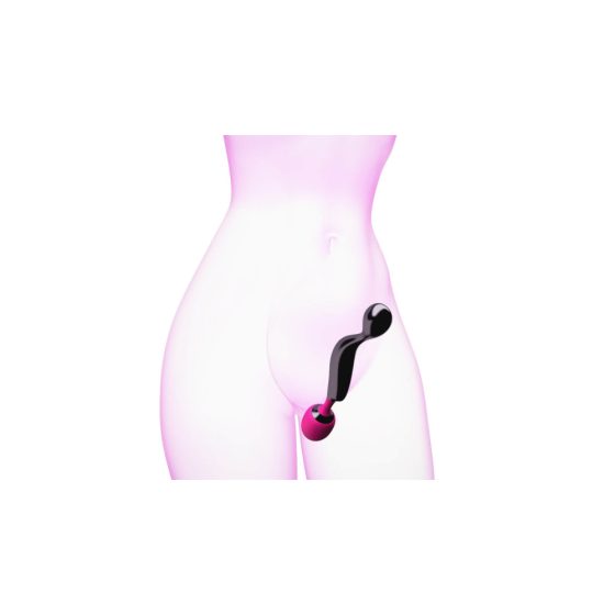 Adrien Lastic Symphony Wand - masažni vibrator z možnostjo polnjenja (črno-rožnata)