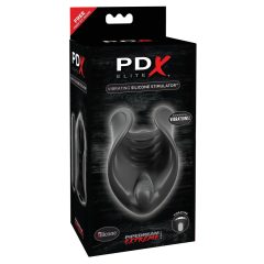 PDX Elite - silikonski vibrator za penis (črn)