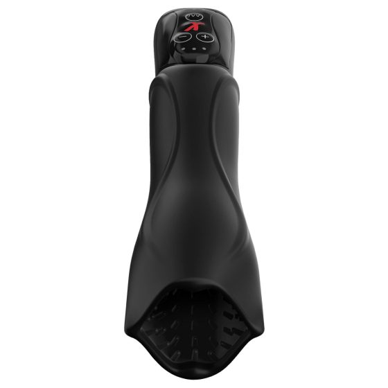PDX Elite Roto-Teazer - vodoodporen vibrator z vrtljivim želodom (črn)