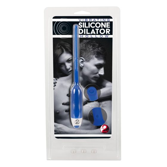 You2Toys - DILATOR - votli silikonski uretralni vibrator - modri (7mm)