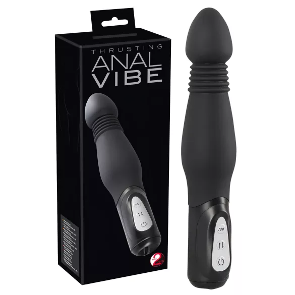 You2Toys - analni vibrator - potisni, vibracijski - črna