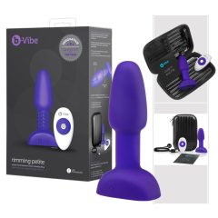   b-Vibe Rimming - vrtljivi analni vibrator s kroglicami (vijolična)