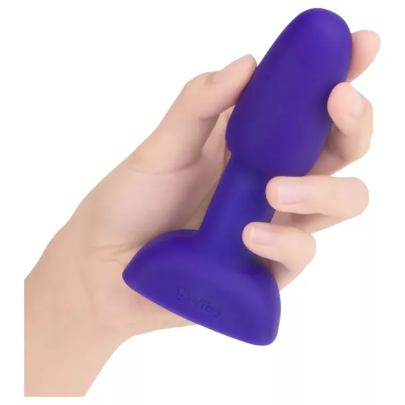 b-Vibe Rimming - vrtljivi kroglični analni vibrator (vijolična)