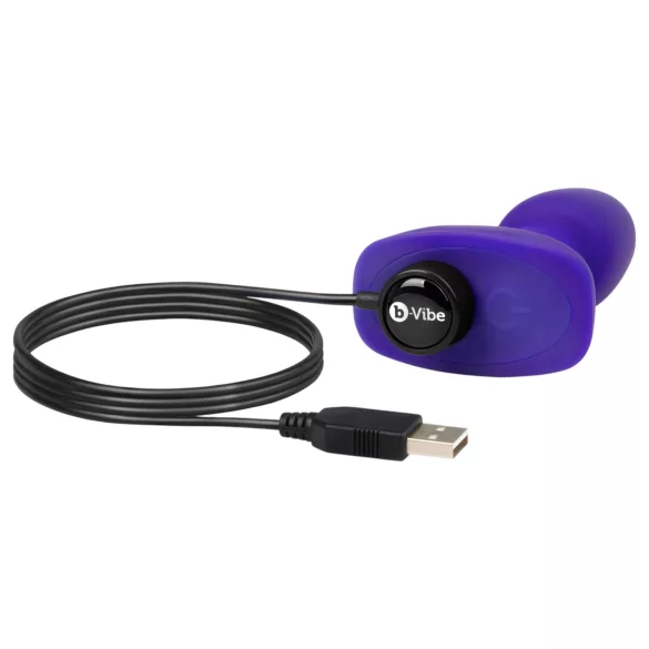 b-Vibe Rimming - vrtljivi kroglični analni vibrator (vijolična)